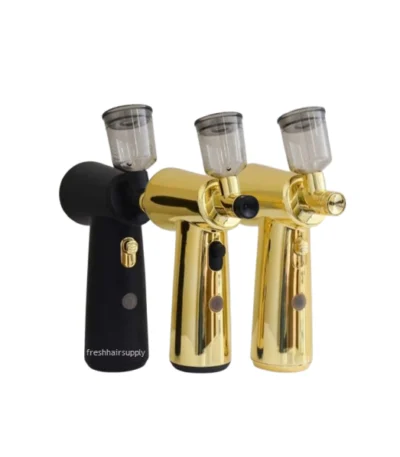 Draadloze oplaadbare air brush zwartgoud
