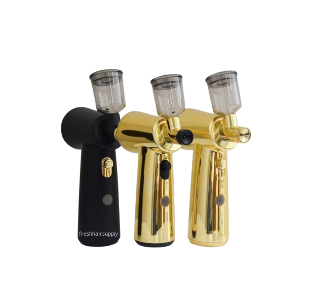 Draadloze oplaadbare air brush zwartgoud (3) Draadloze oplaadbare air brush zwartgoud