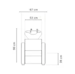 Kappersstoel met wastafel Pelly W