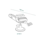 Barberstoel Kaki bruin - Afbeelding 6