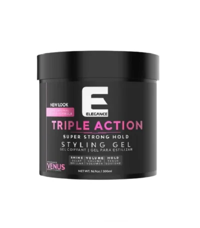 Elegance Triple Action Hair Gel Pink 250ml