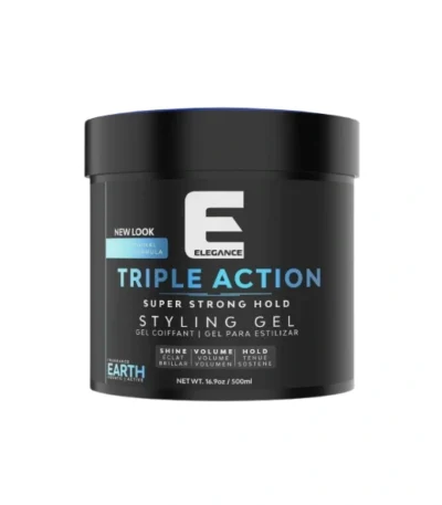 Elegance Triple Action Hair Gel Earth Strong Hold 250ml