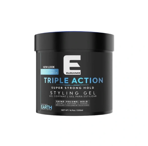 Elegance Triple Action Hair Gel Earth Strong Hold 250ml Elegance Triple Action Hair Gel Earth Strong Hold 250ml