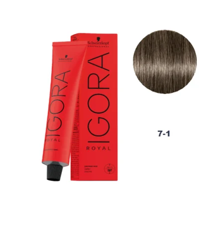 Schwarzkopf Igora Royal Permanent Haarverf 7-1