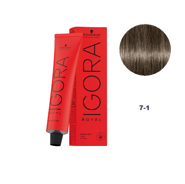 Schwarzkopf Igora Royal Permanent Haarverf 7-1