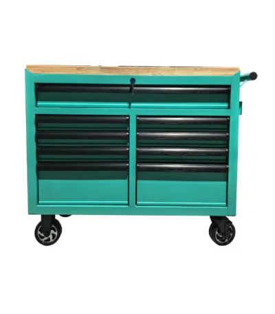 Barber Rollwagen Werkstation Turkoois Uv sterilisatie Houten Werkblad
