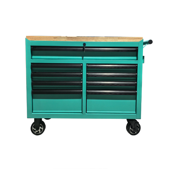 Barber Rollwagen Werkstation Turkoois Uv sterilisatie Houten Werkblad