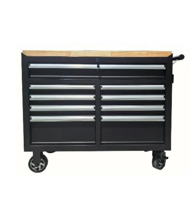 Barber Rollwagen Werkstation Zwart Uv sterilisatie Houten Werkblad
