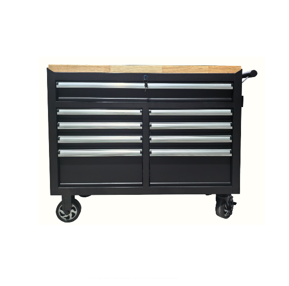 Barber Rollwagen Werkstation Zwart Uv sterilisatie Houten Werkblad