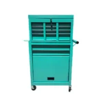 Barber Trolley Station Pro Mobiele kapperszaak met geïntegreerde stopcontacten Turquoise