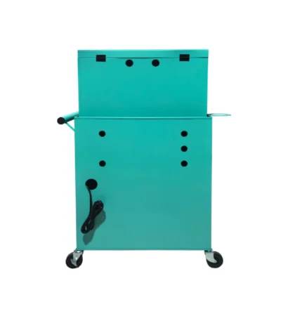 Barber Trolley Station Pro Mobiele kapperszaak met geïntegreerde stopcontacten Turquoise