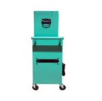 Barber Trolley Station Pro Mobiele kapperszaak met geïntegreerde stopcontacten Turquoise