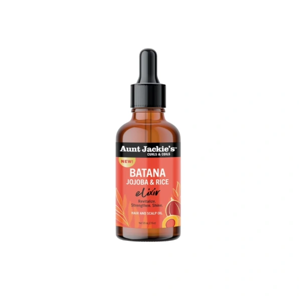 Aunt Jackie's Curls & Coils Batana Jojoba & Rice Elixir Hair & Scalp Oil 59ml (1) Aunt Jackie's Curls & Coils Batana Jojoba & Rice Elixir Hair & Scalp Oil 59ml