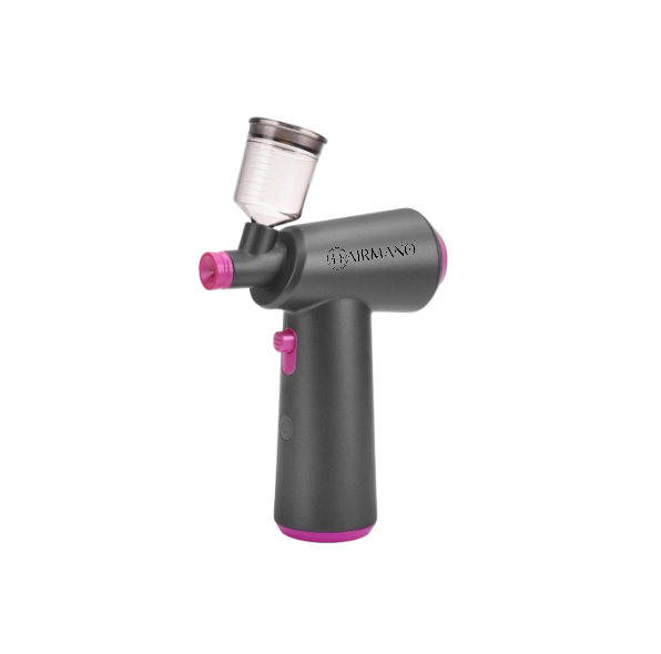 Hairmano Wireless charging airbrush Zwart- Paars Hairmano Wireless charging airbrush Zwart- Paars