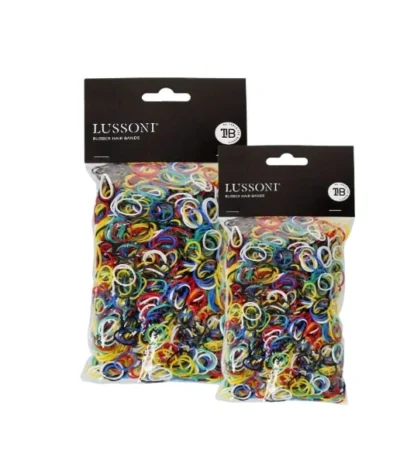 Lussoni Gekleurde Rubber Elastiekjes 100g