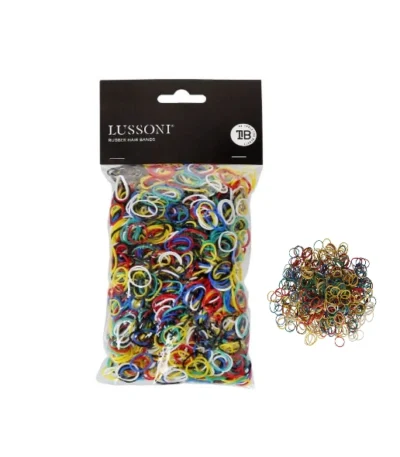 Lussoni Gekleurde Rubber Elastiekjes 100g